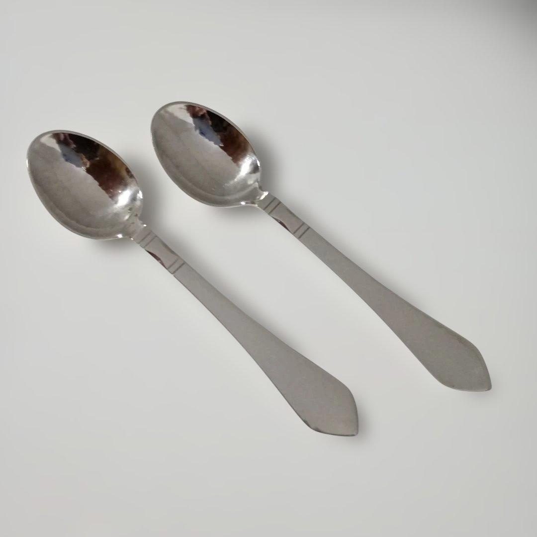 ジョージジェンセン　コンチネンタル　コーヒースプーンペア　シルバー９２５　未使用