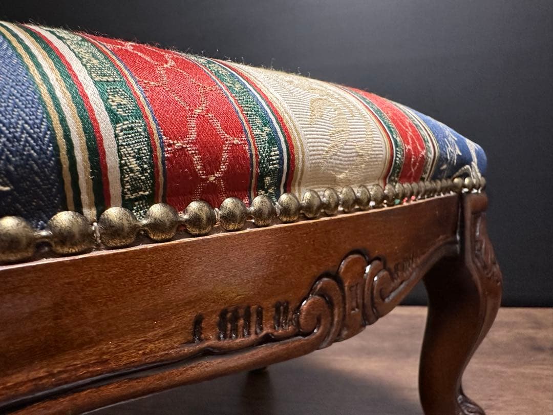 イタリア 家具 ヴェローナクラシック フットスツール 猫脚 輸入家具