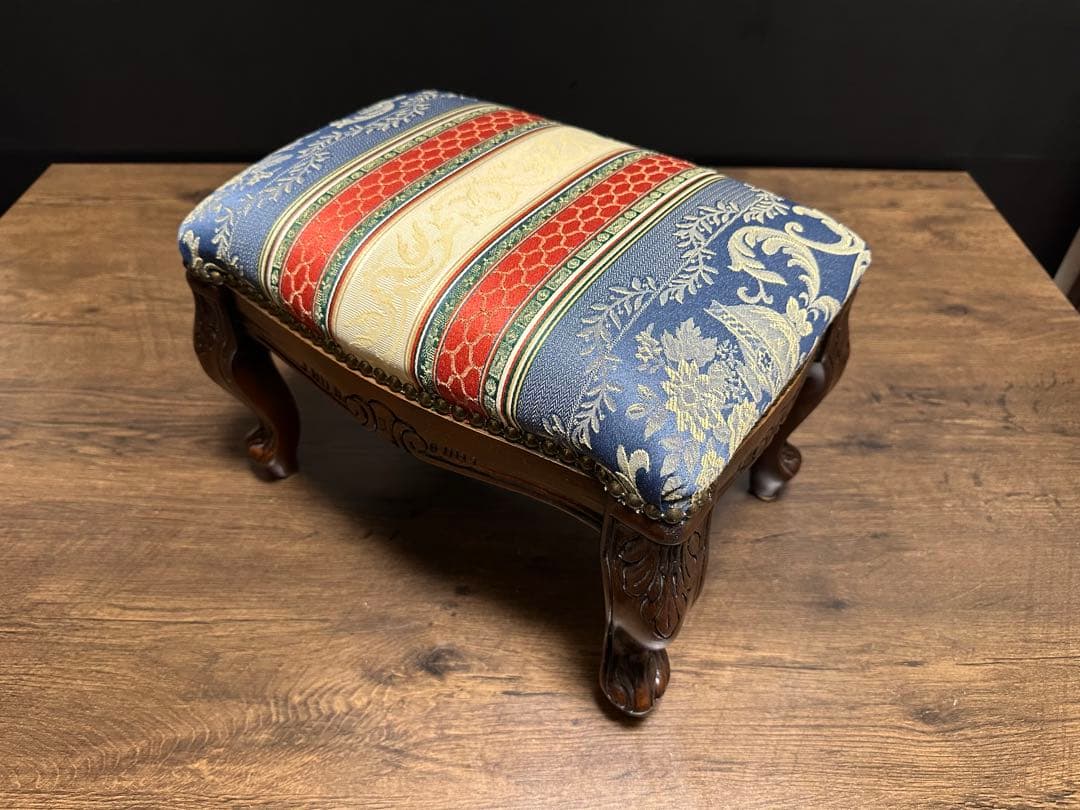 イタリア 家具 ヴェローナクラシック フットスツール 猫脚 輸入家具