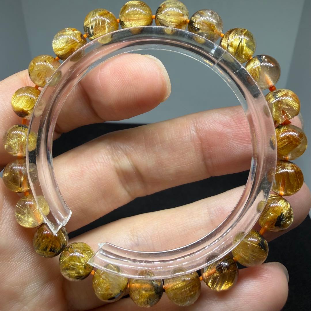 ■ハイクオリティ ゴールド タイチン ルチル クォーツ 108■