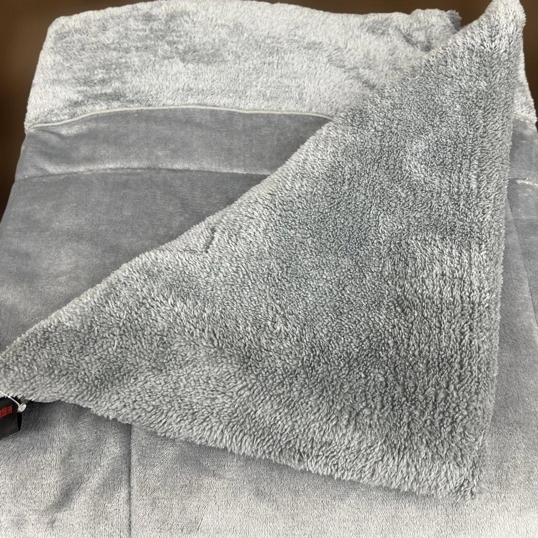 ロマンス岩盤浴　ボア毛布　140×200 天然鉱石　ブラックシリカ練り込み