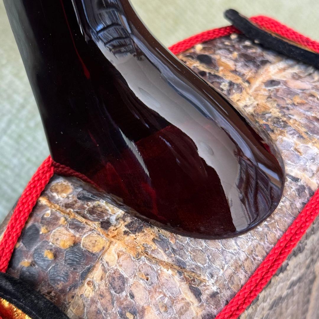 三線■黒檀 本皮クサビ張り■真壁型 アルミケース付き