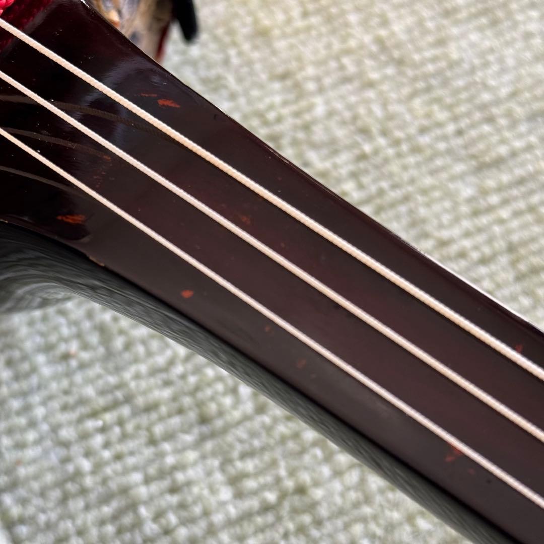 三線■黒檀 本皮クサビ張り■真壁型 アルミケース付き