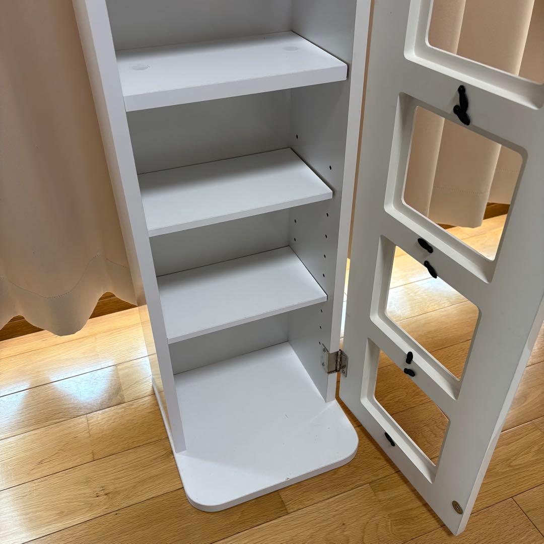 CD DVDラック　タワー　ホワイト　収納