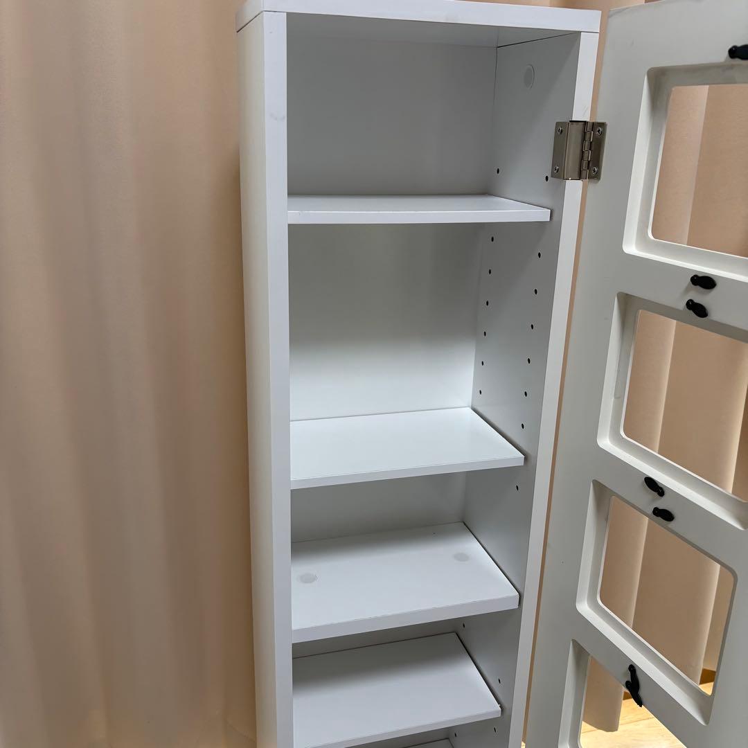 CD DVDラック　タワー　ホワイト　収納