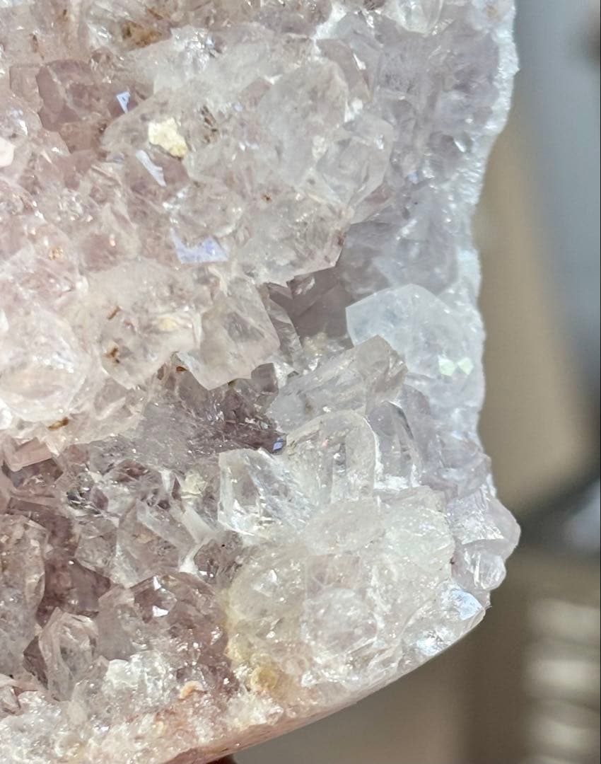 最終価格《ザクザク結晶♡》ピンクアメジスト　ハート　専用台座付き