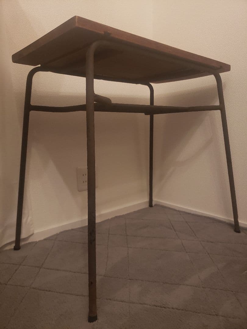 昭和レトロ 鉄脚 アイアン テーブル 古家具 古道具 リメイク カフェ風