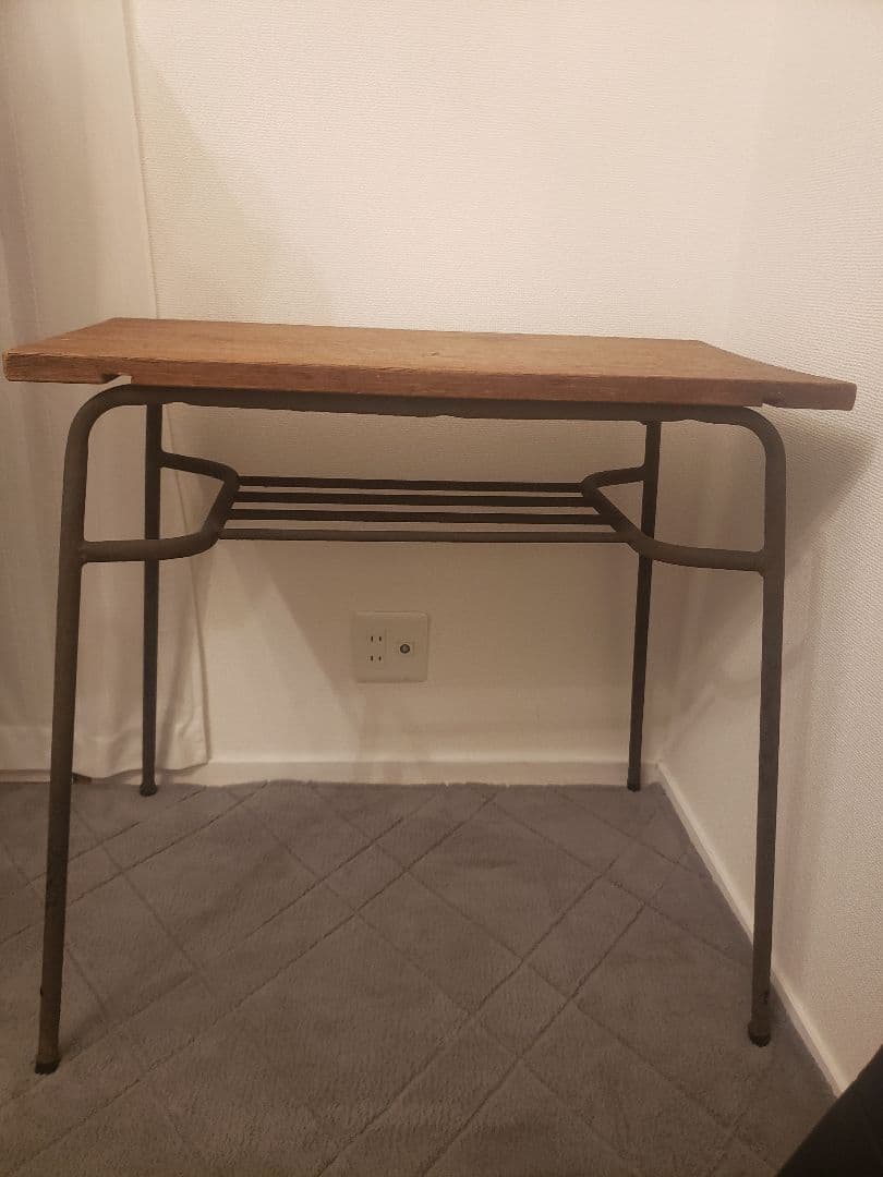 昭和レトロ 鉄脚 アイアン テーブル 古家具 古道具 リメイク カフェ風