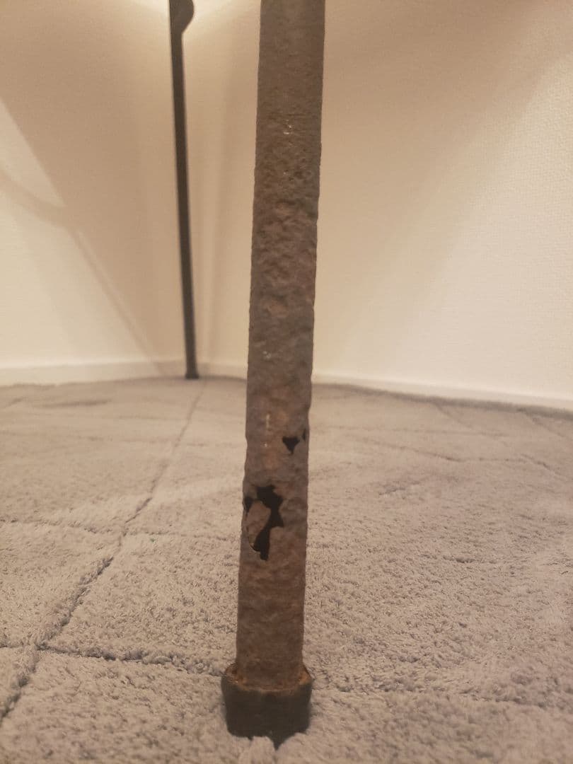 昭和レトロ 鉄脚 アイアン テーブル 古家具 古道具 リメイク カフェ風