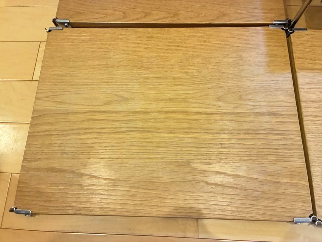 無印良品 ステンレスユニットシェルフ 追加棚 オーク材3枚タモ材1枚 幅56cm