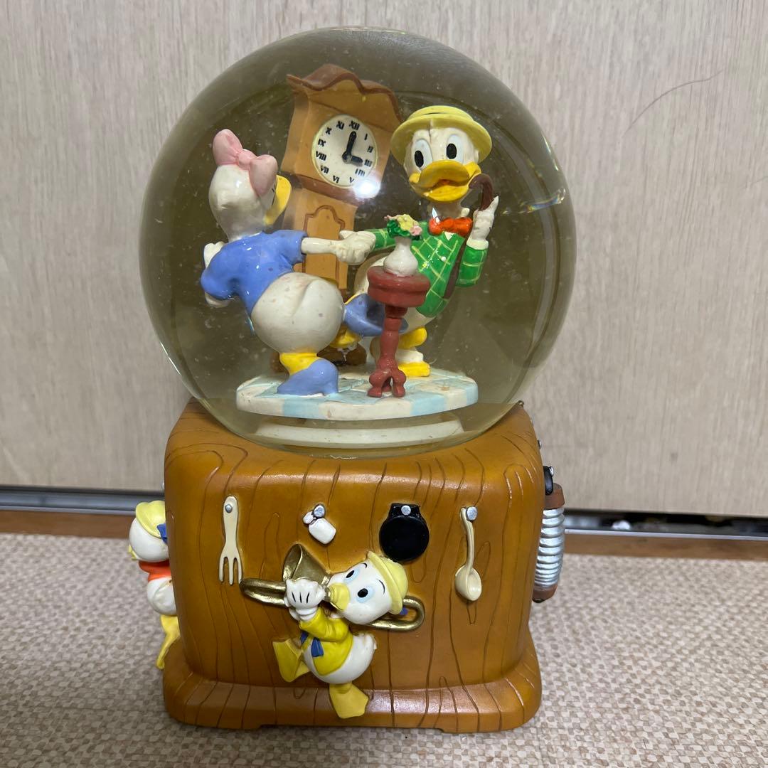 【希少】ディズニー/スノードーム/オルゴール/ドナルド/デイジー