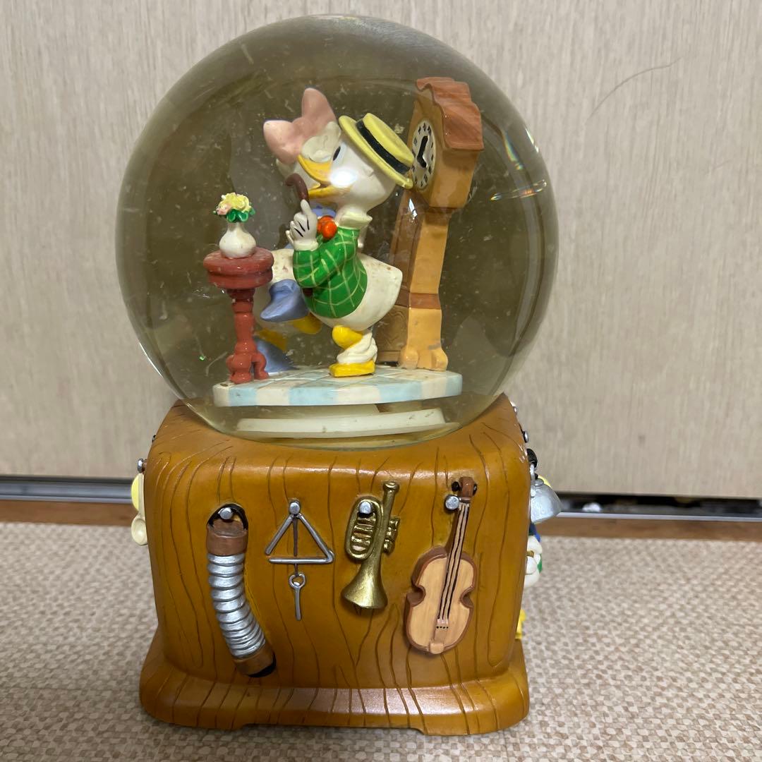 【希少】ディズニー/スノードーム/オルゴール/ドナルド/デイジー