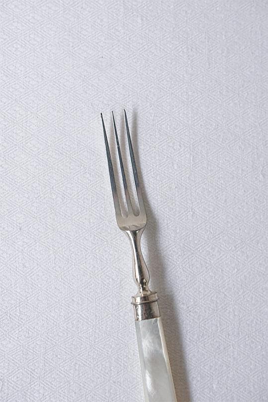 イギリスアンティーク　白蝶貝　マザーオブパール　カトラリー　フォーク＆ナイフ　A