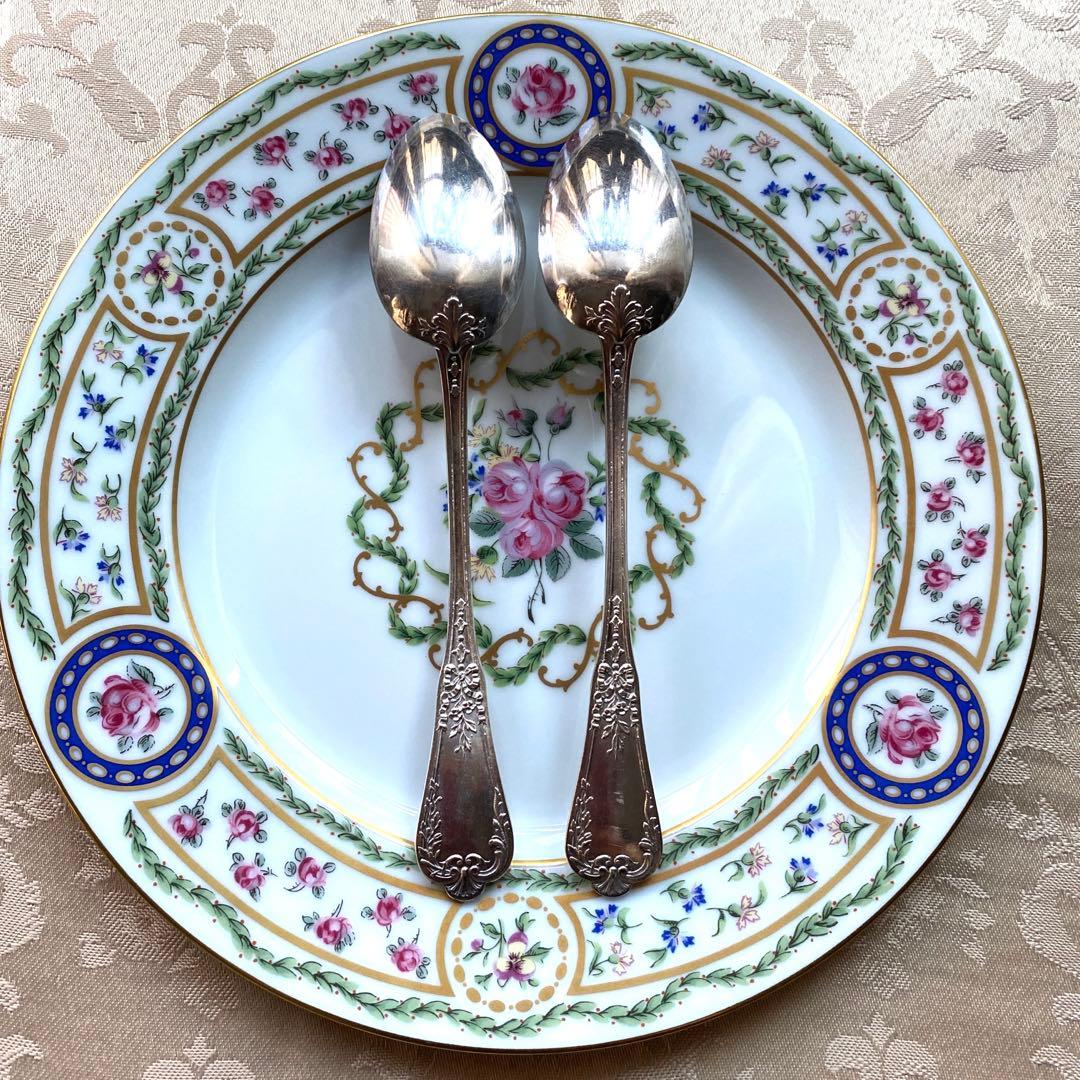 レア美品♡純銀リボンモチーフティースプーン2本セット