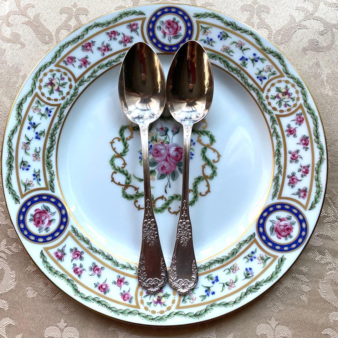 レア美品♡純銀リボンモチーフティースプーン2本セット