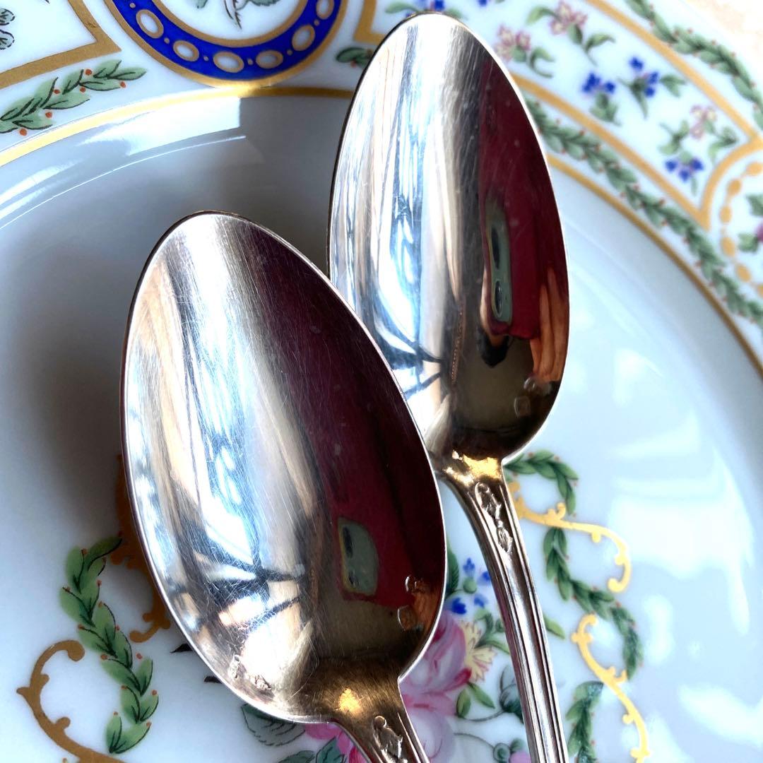 レア美品♡純銀リボンモチーフティースプーン2本セット