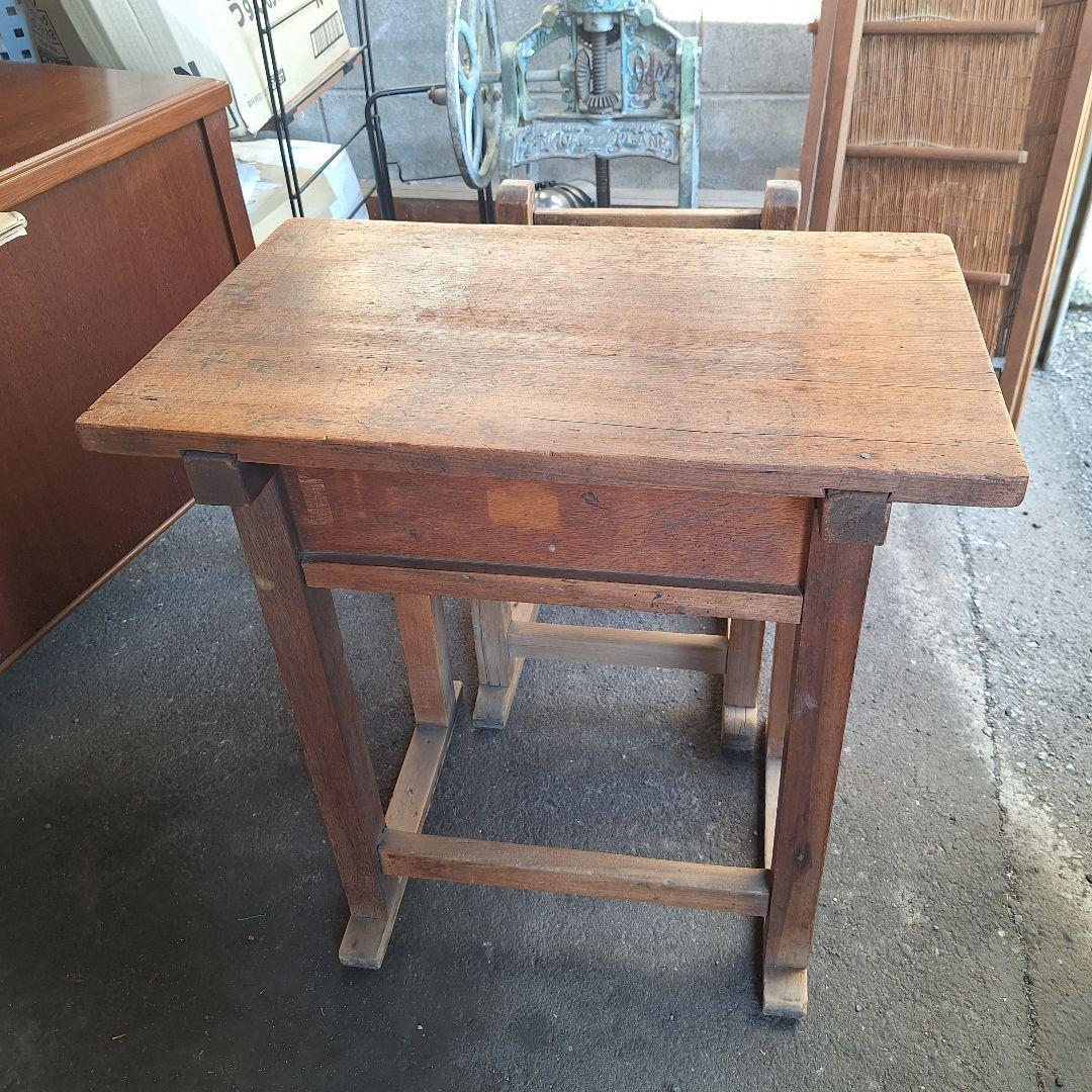 ヴィンテージ 机 椅子 シャビー インダストリアル アンティーク - メルカリ