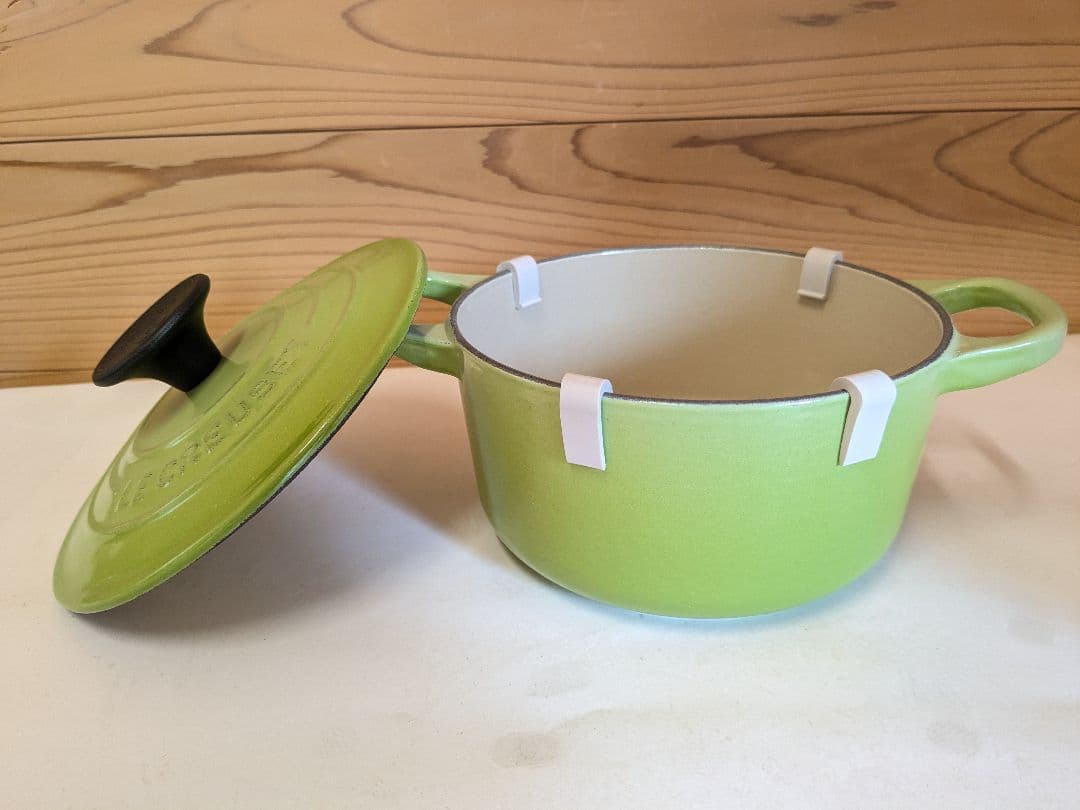 ル・クルーゼ　Le　Creuset ココット・ロンド　グリーン　14cm