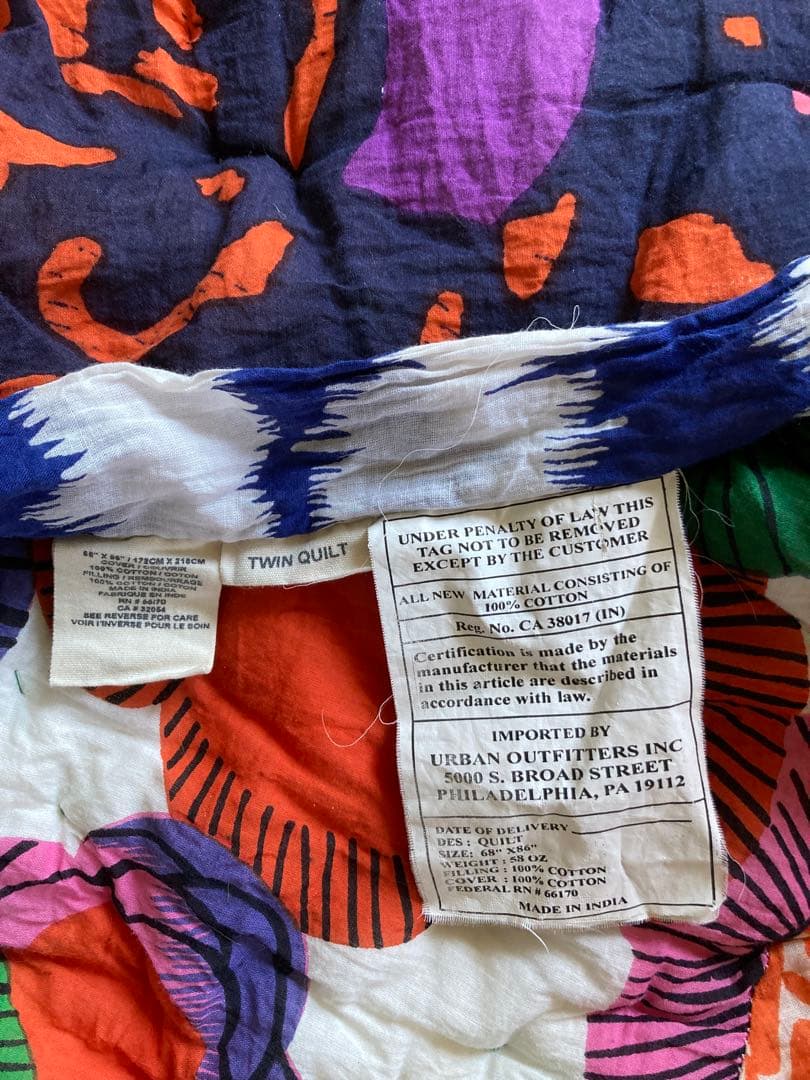 アンソロポロジーのベットカバー〈TWIN QUILT〉