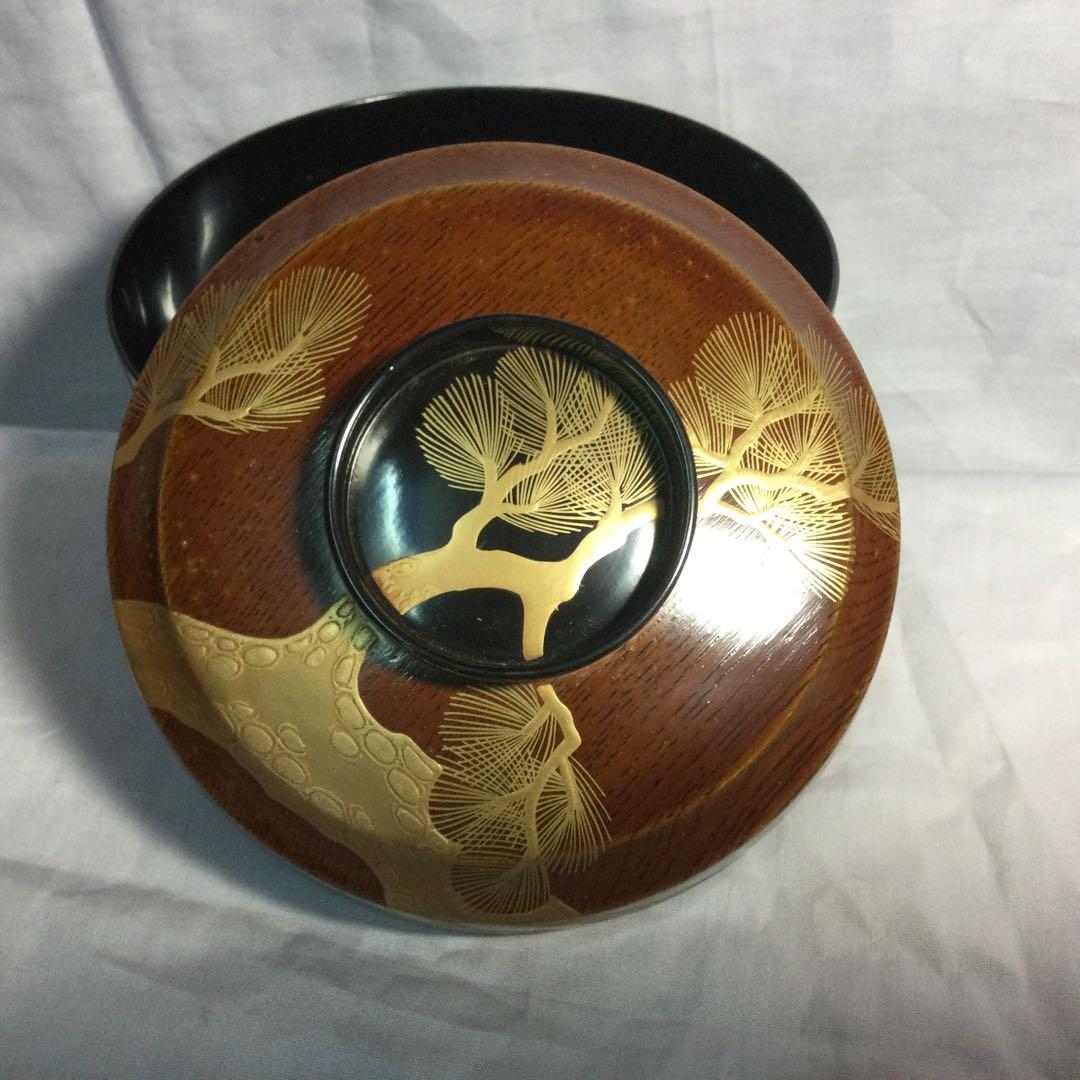 NO 298漆碗10クロー赤10個蓋つきです輪島と思いますが確信無いので不明。