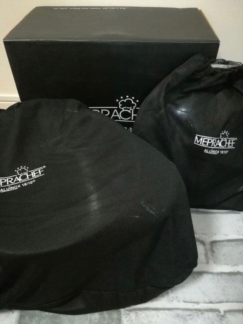 新品MEPRA メプラ シェフ ステンレス鍋 ３層鍋 24cm IH対応　両手鍋