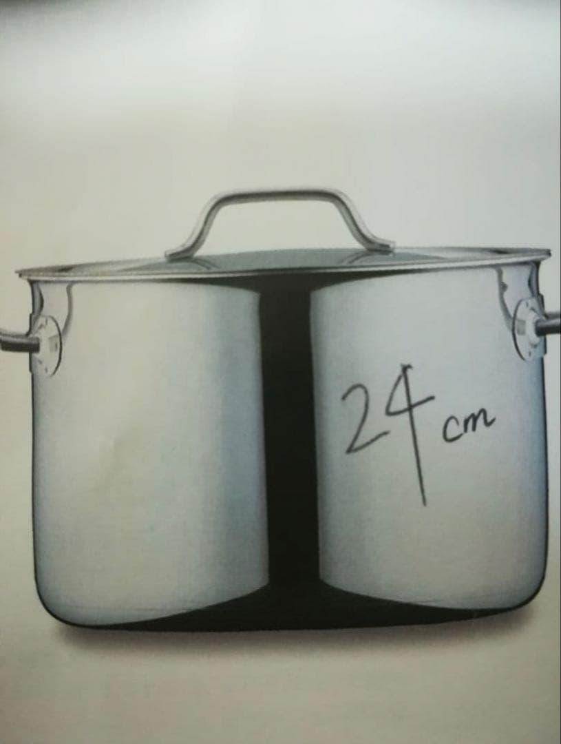 新品MEPRA メプラ シェフ ステンレス鍋 ３層鍋 24cm IH対応　両手鍋