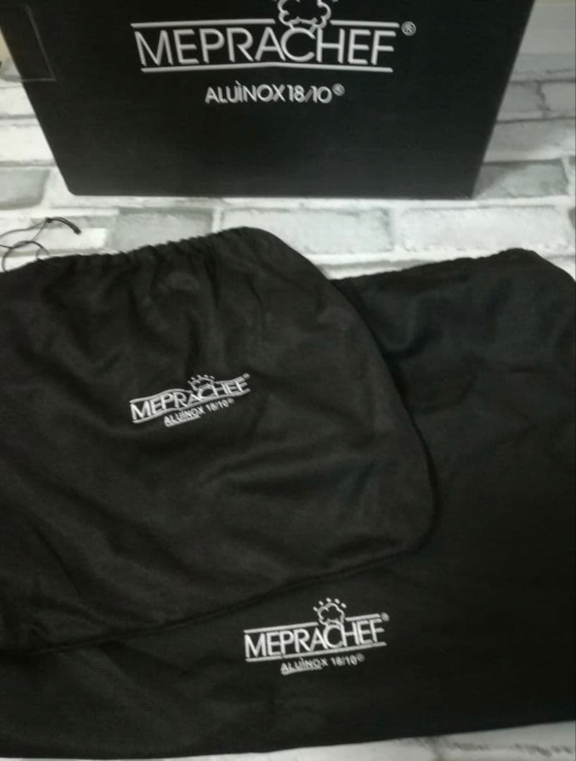 新品MEPRA メプラ シェフ ステンレス鍋 ３層鍋 24cm IH対応　両手鍋