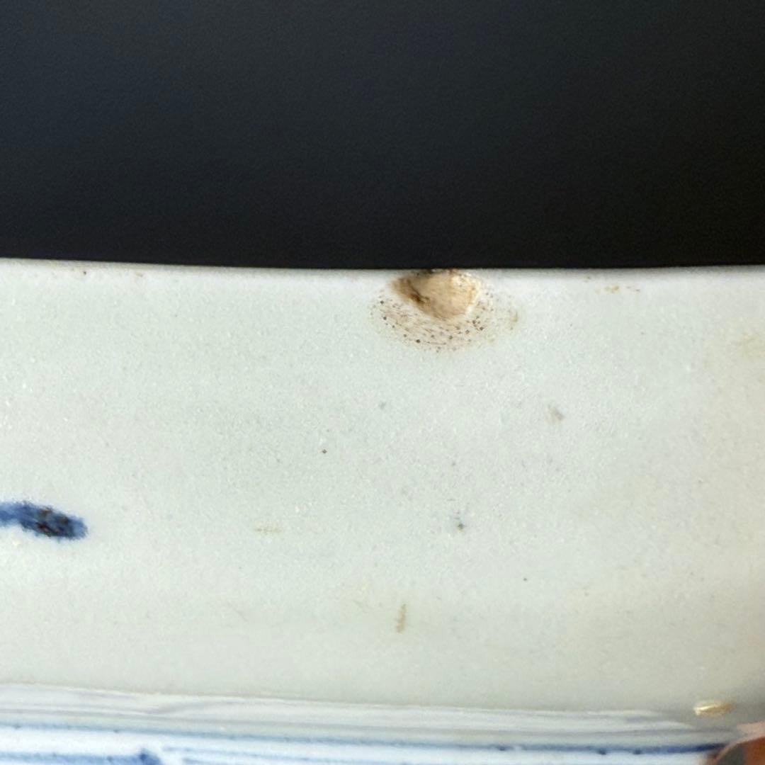 江戸中期　古伊万里　染付竹林文長皿　奇跡の十客！　笹葉部型紙摺　古美術　最高級器