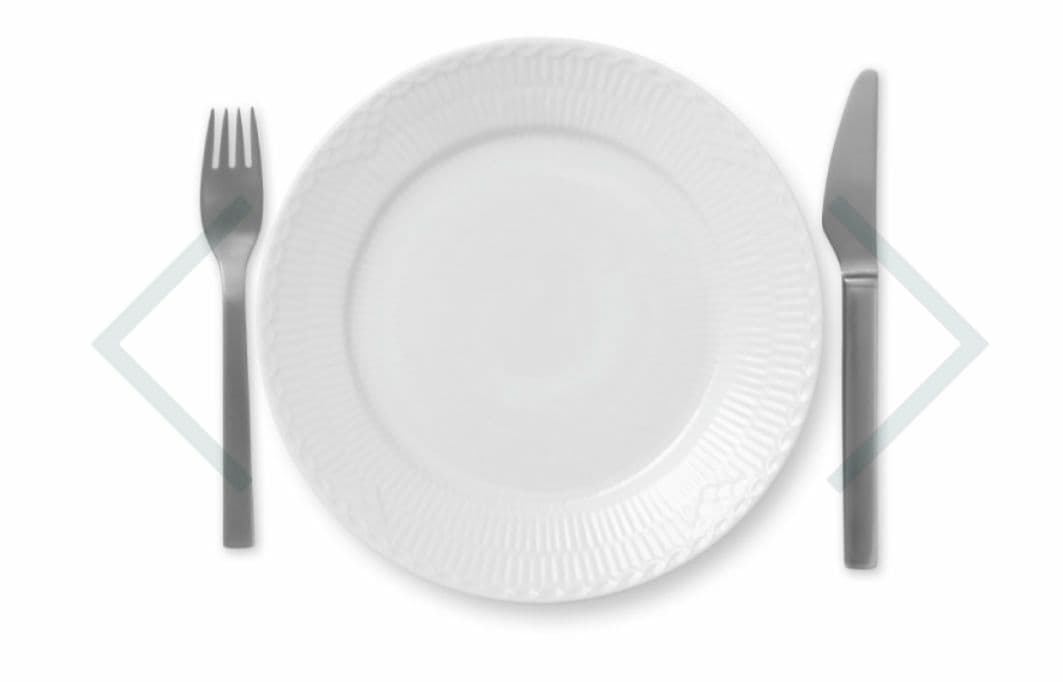 ロイヤルコペンハーゲン　ホワイトフルーテッド プレート 22cm 5皿セット