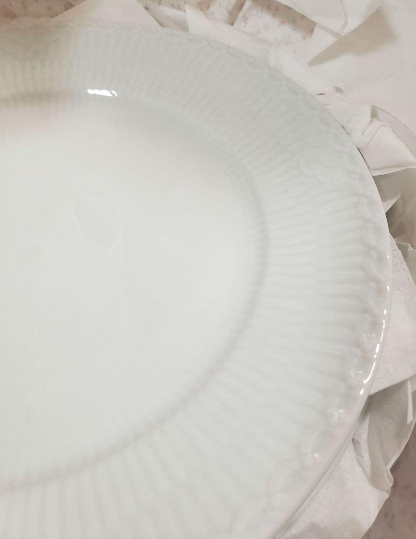 ロイヤルコペンハーゲン　ホワイトフルーテッド プレート 22cm 5皿セット