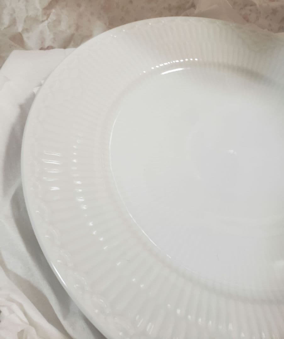 ロイヤルコペンハーゲン　ホワイトフルーテッド プレート 22cm 5皿セット