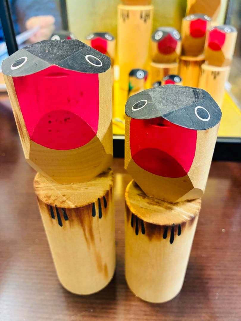 鷽とり　亀戸天神　ガラスケース付き