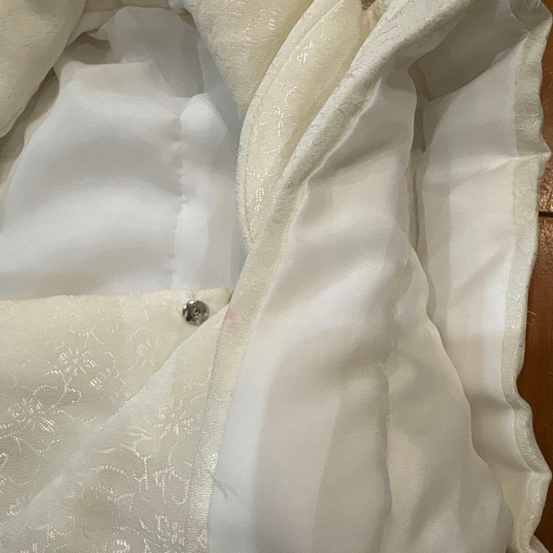 【ホワイト】七五三 3歳 着物　被布コート8点セット　女の子　着画あり