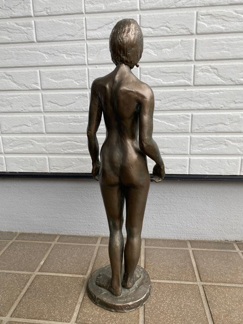 ブロンズ風ヌード像 立像 樹脂製 約48cm 置物 彫刻 ハンドメイド 美術品