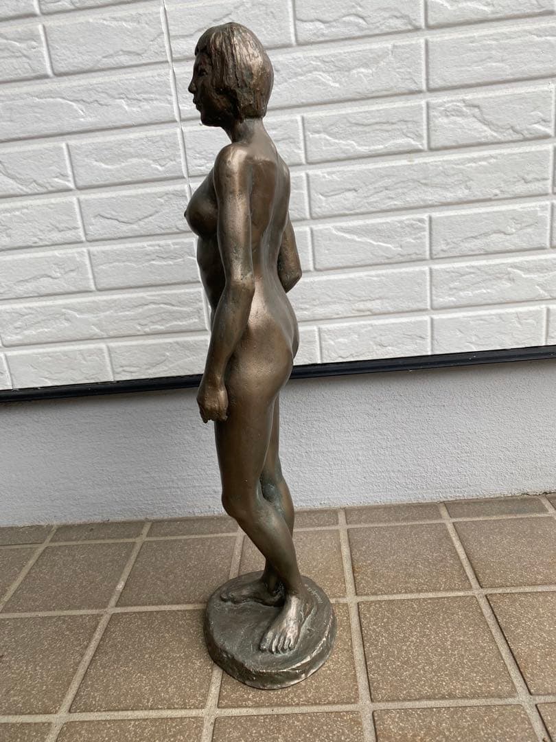 ブロンズ風ヌード像 立像 樹脂製 約48cm 置物 彫刻 ハンドメイド 美術品