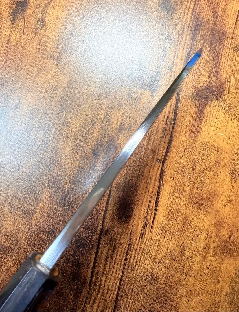 【堺刃物】　出刃　包丁　5寸　青鋼　紋鍛　水牛八角柄