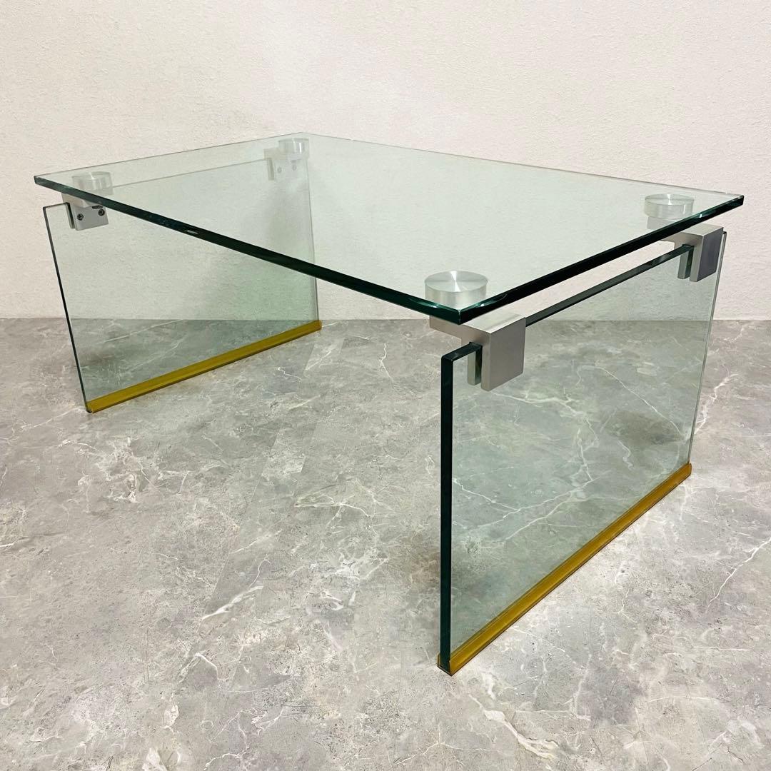 フランフラン　サローネ　コーヒーテーブル　ガラステーブル　クリアテーブル