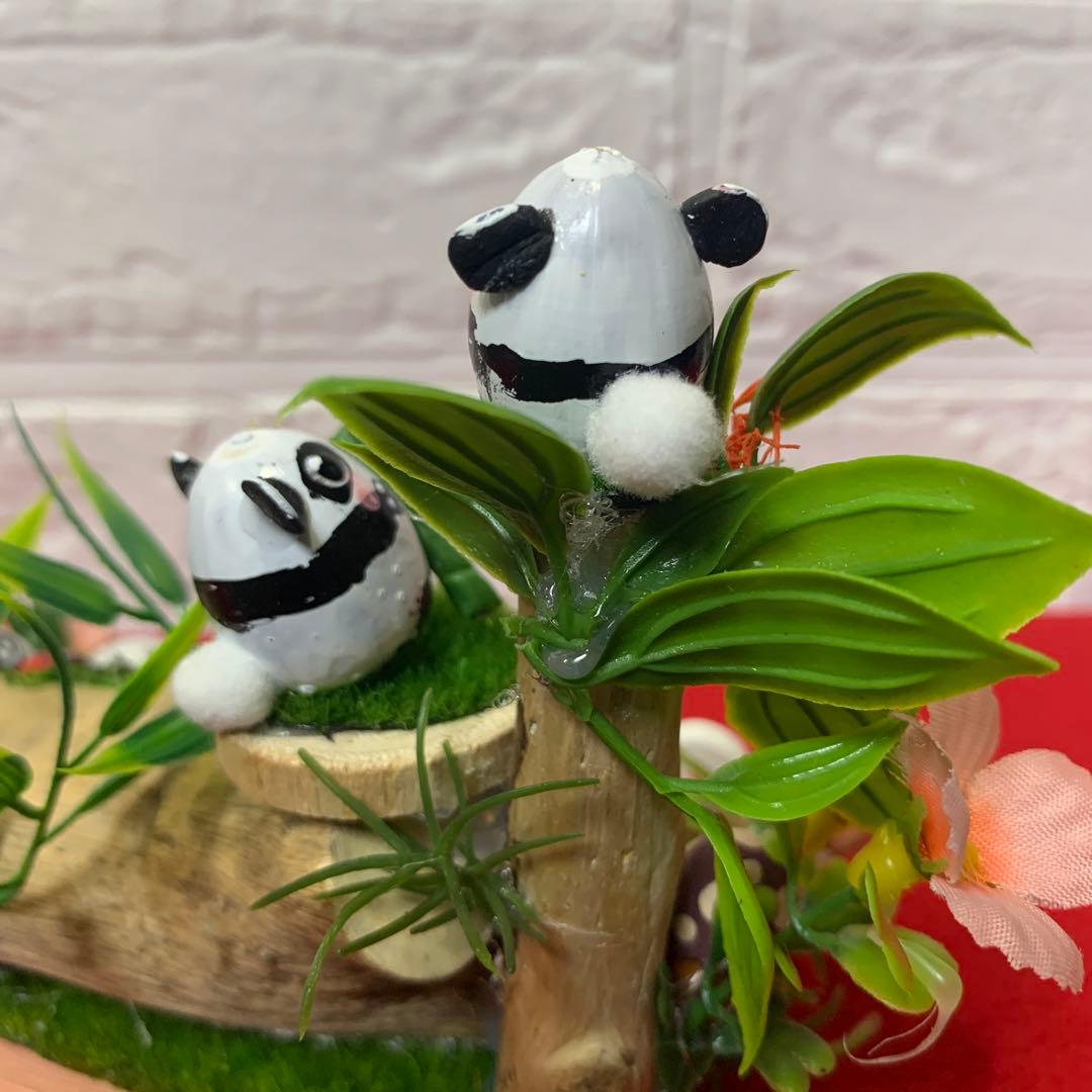 どんぐりアート♡ニュースフェイスパンダちゃん オブジェ 2品セット