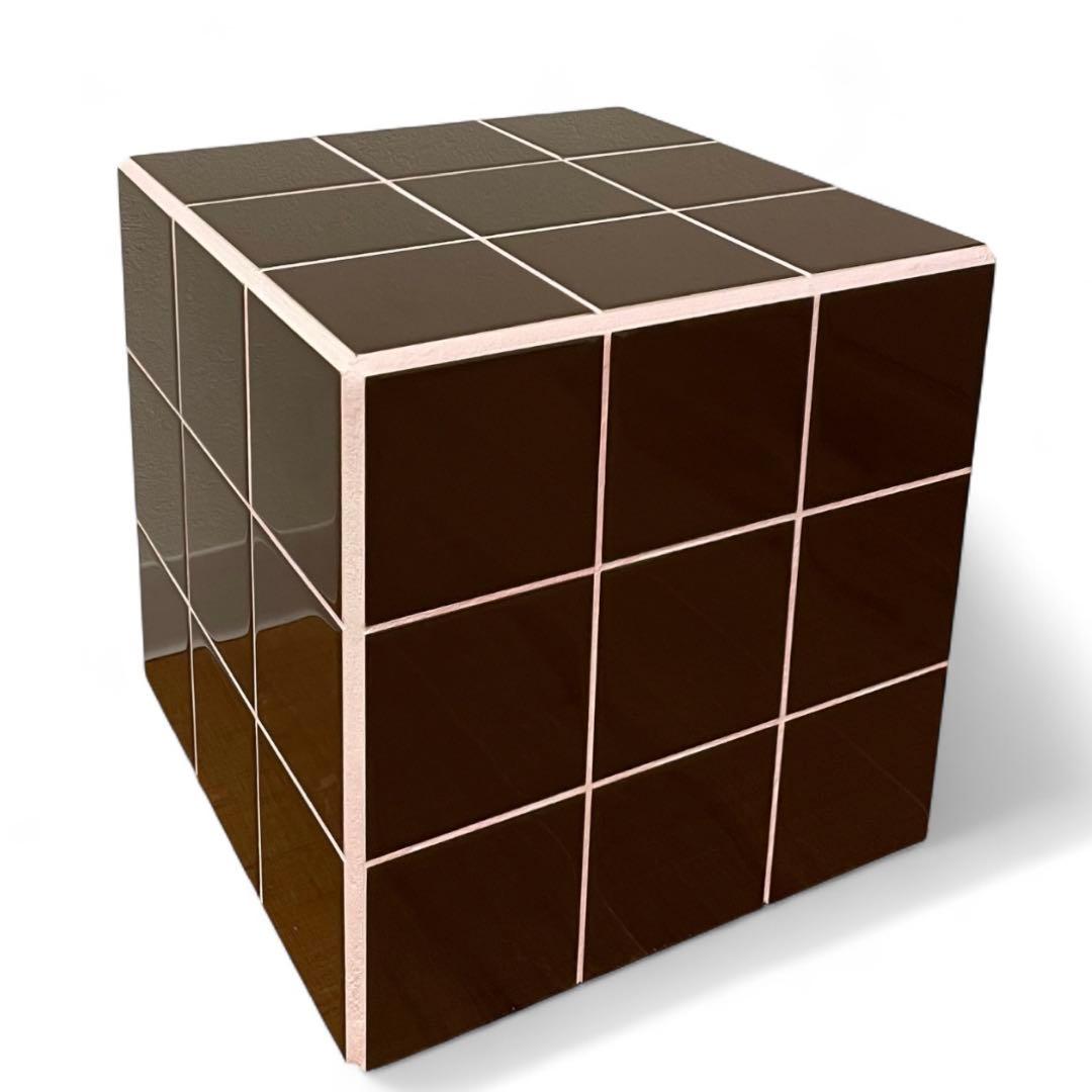 【1点もの‼️】韓国 インテリアタイルスツール テーブル ブラウン 雑貨