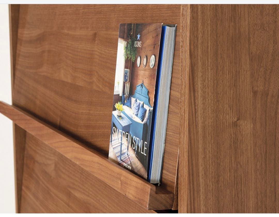 ウォールナット 4段本棚 扉付き 送料1.2万込 超 安い