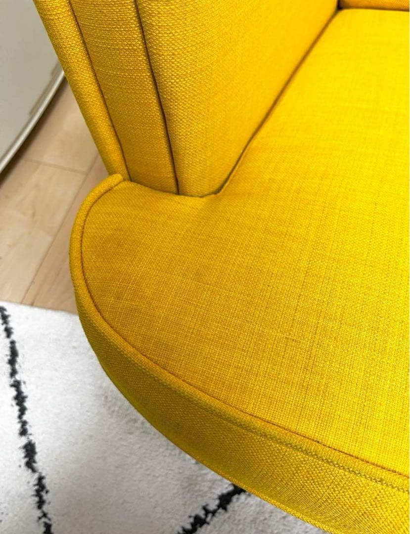 【送料込】IKEAウィングチェア/イエロー/ストランドモン STRANDOMON