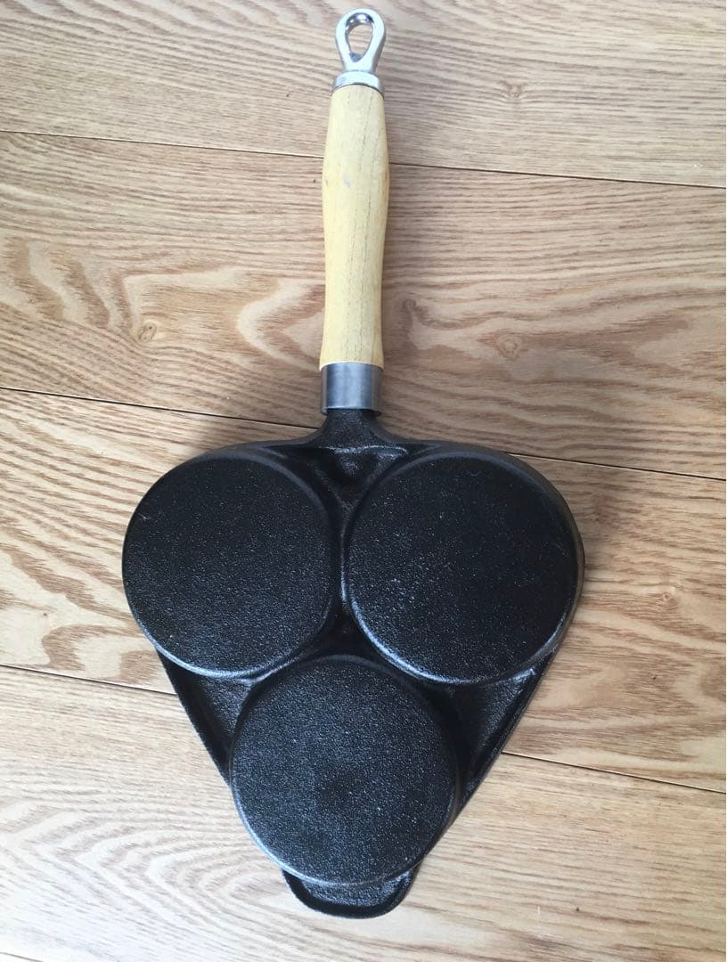 フライパン3穴铸铁锅