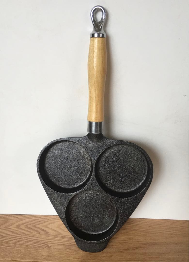 フライパン3穴铸铁锅