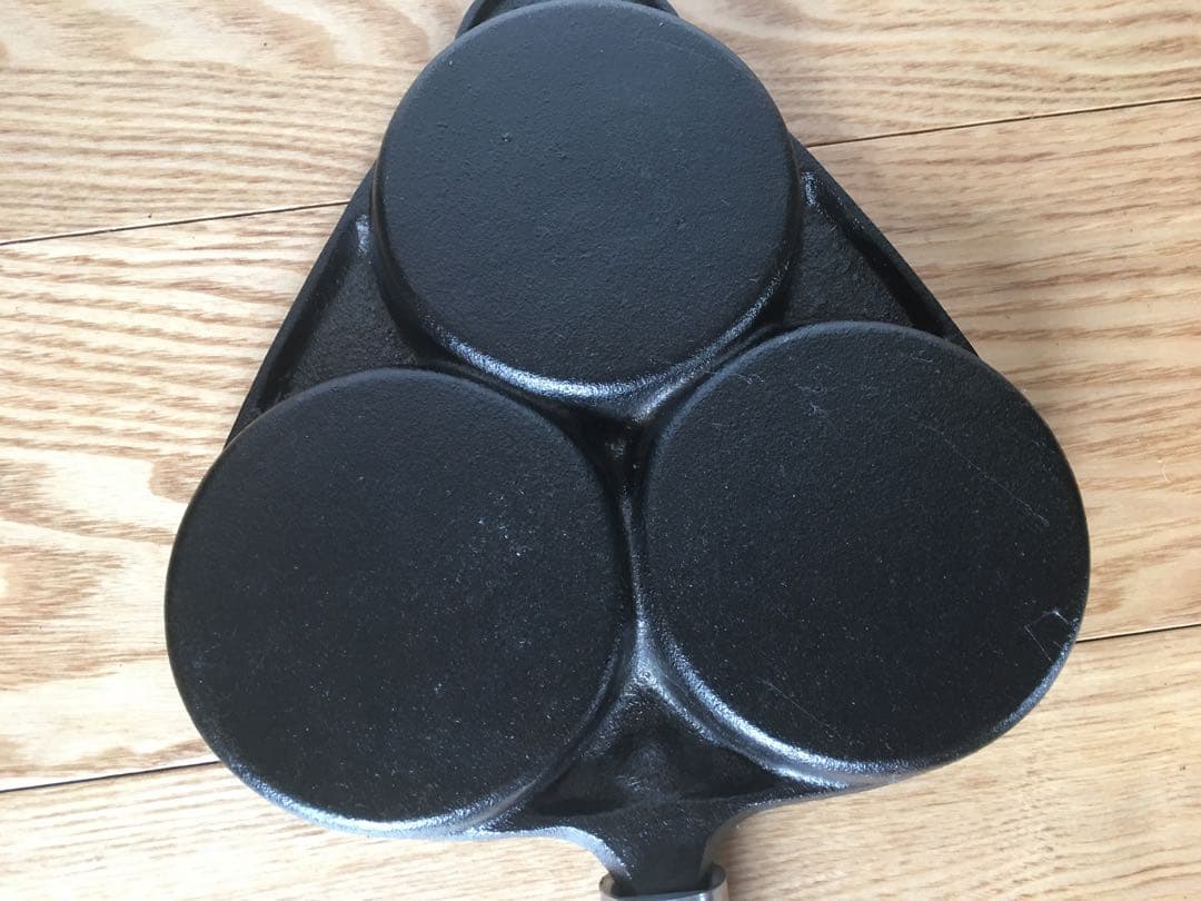 フライパン3穴铸铁锅