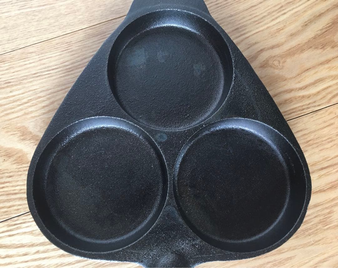 フライパン3穴铸铁锅