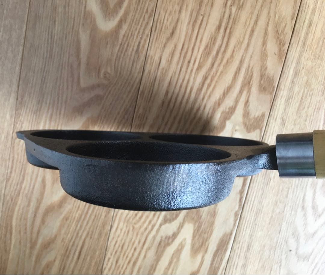 フライパン3穴铸铁锅