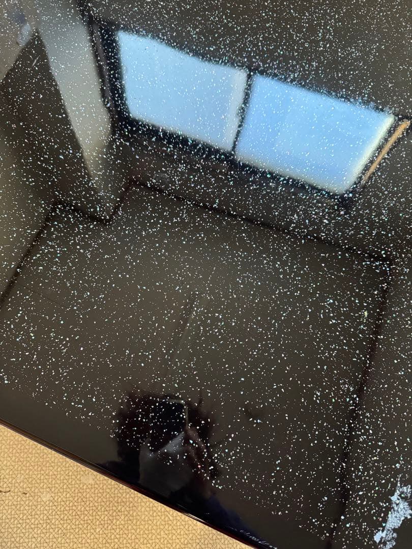 黒いスパークル仕上げセンターテーブル