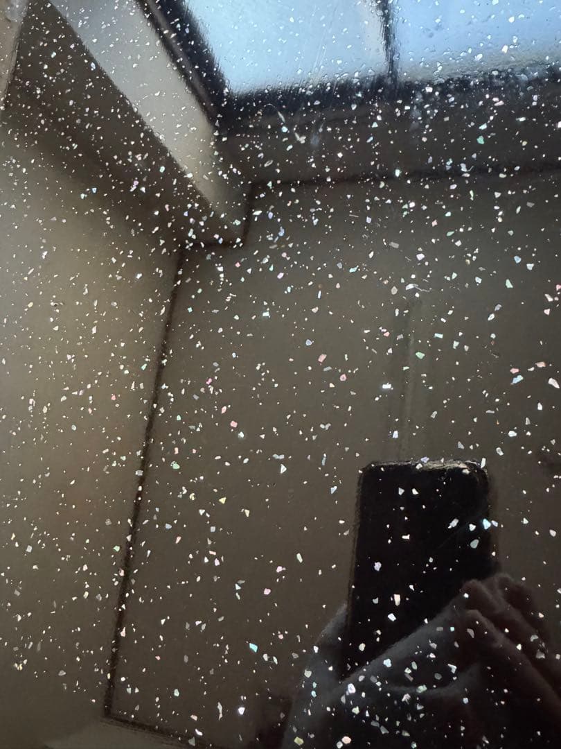 黒いスパークル仕上げセンターテーブル