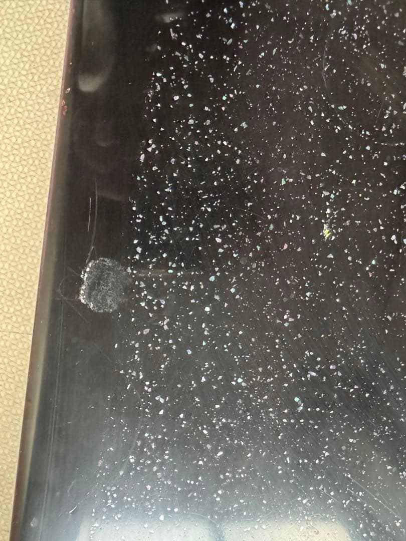 黒いスパークル仕上げセンターテーブル