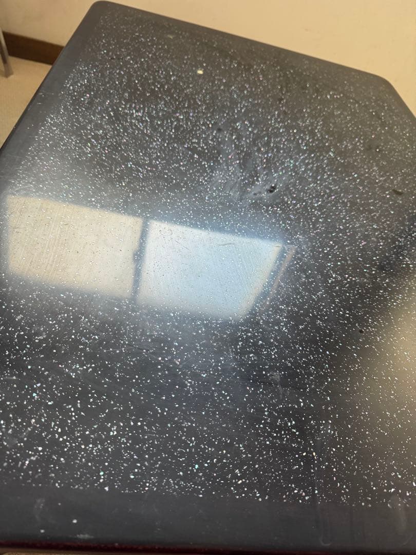 黒いスパークル仕上げセンターテーブル